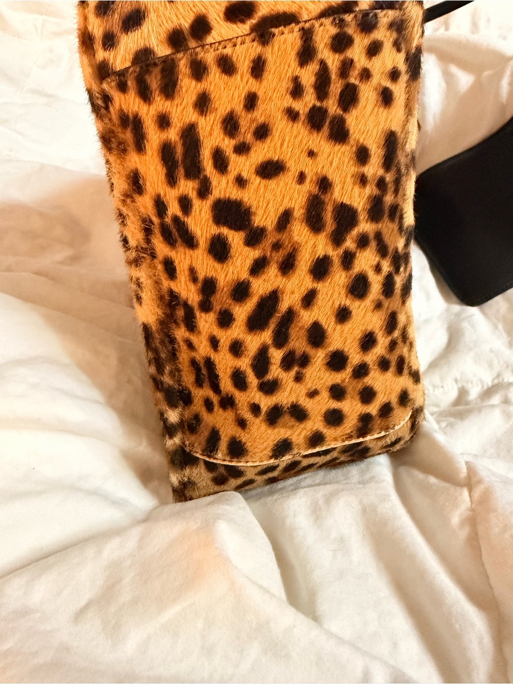 Saint Laurent Leopard-Print Shoulder Bag in Brown and Black - Picture 16 of 16